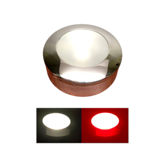 Pactrade Marine Stainless Steel LED Ceiling Warm White & Red Light High Power Dimmable
