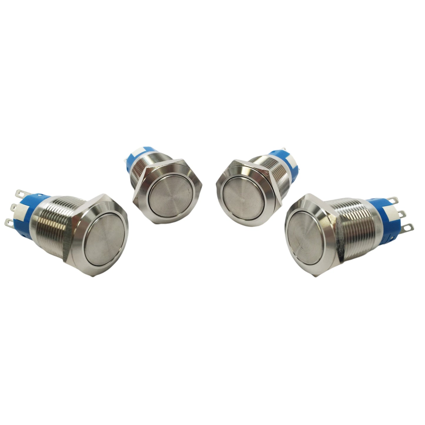 4 of Pactrade Marine Boat Car Trailer Stainless Steel 304 12V 5A On-Off Push Switch Button