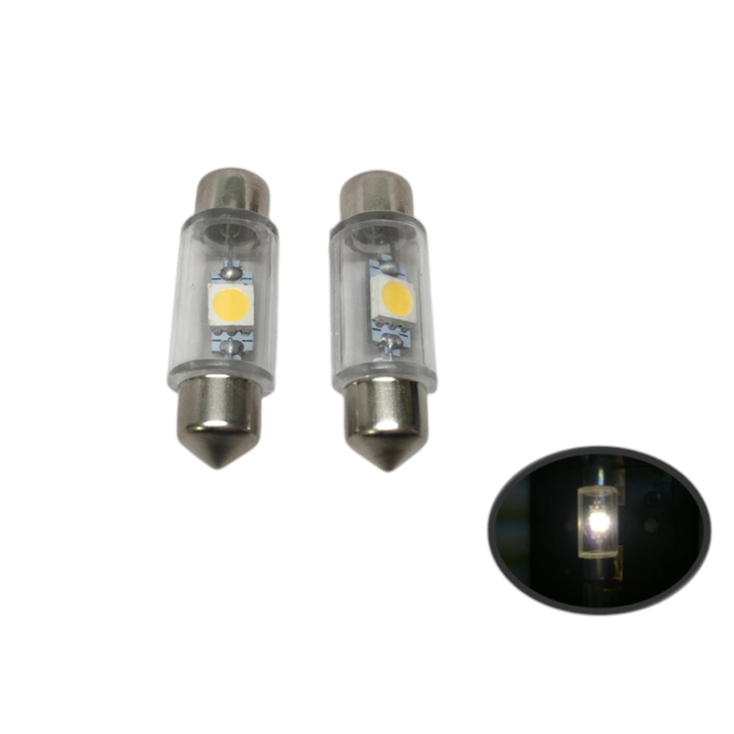 Pactrade Marine 2PCS Boat RV Auto Car Trailer Bus Part LED 1 Bulb Festoon Type Warm White