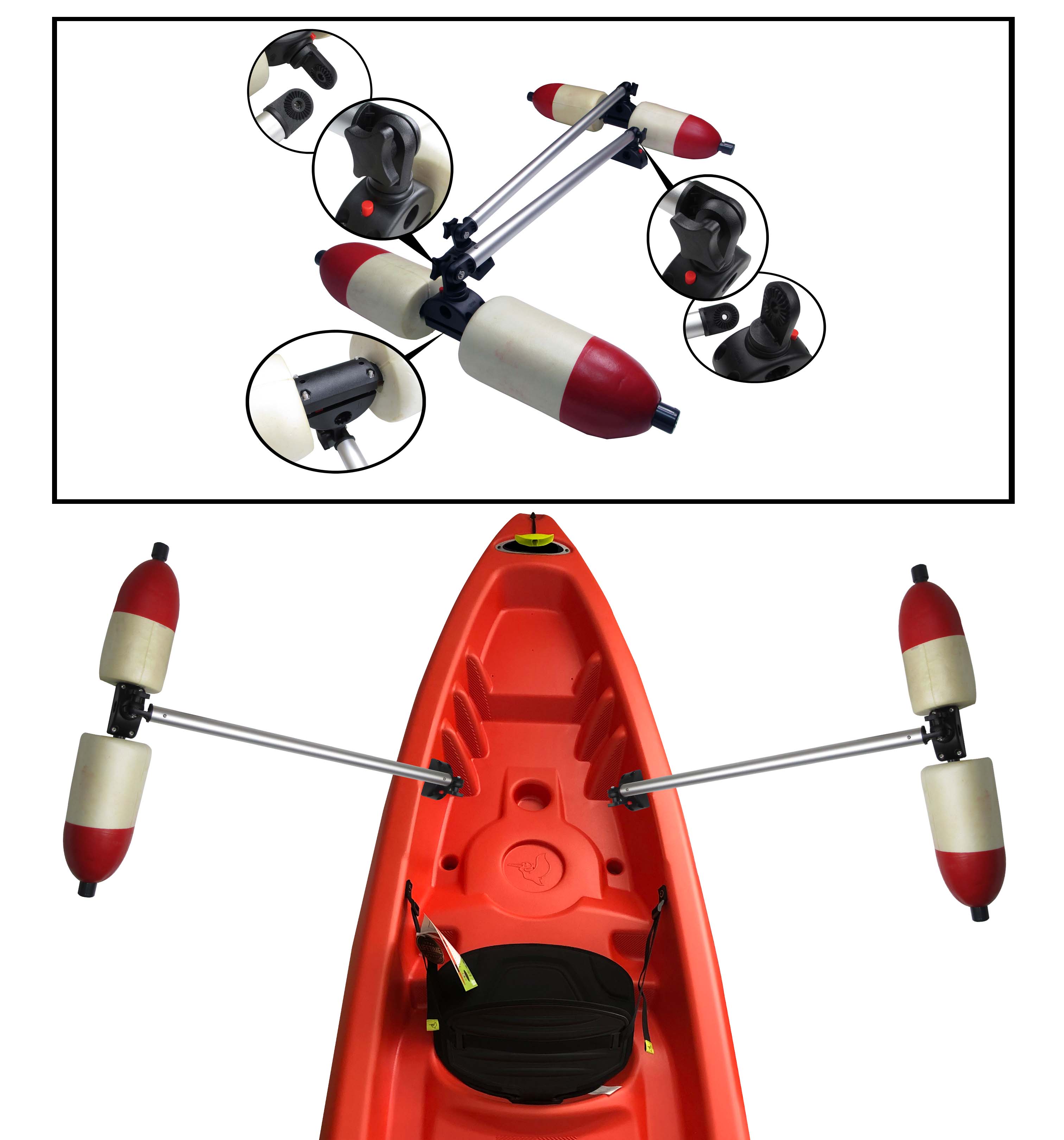 Details about   Kayak Pvc Inflatable Outrigger Kayak Canoe Fishing Standing Float Stabilizer 