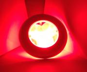 Red LED Round Courtesy Light SS Rim (P00158SSRD )