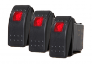 3 PCS ROCKER SWITCH ON-OFF SPST 3 PIN 1 RED LED AUTO