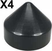 Roll over image to zoom in Pactrade Marine Boat Dock Post 7" Black Piling Cone Cap Cover Plastic 4PCS
