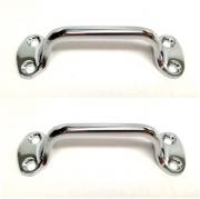 2 PCS Marine Boat Rust Proof Chrome Plated Brass Grab Handle 5.5" BY1.5 TRANSOM