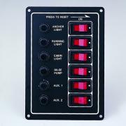 6 Gang Switch Panel With Illuminated Switch