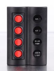 Pactrade Marine Boat 3 Gang Auto Fuse Splash Proof Switch Panel with LED ODM