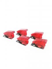 5pcs Red Safety Switch Flip Cap Cover RV Auto Boat Toggle Switch